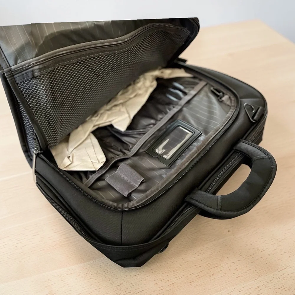 Black Travel Briefcase Laptop Organizer